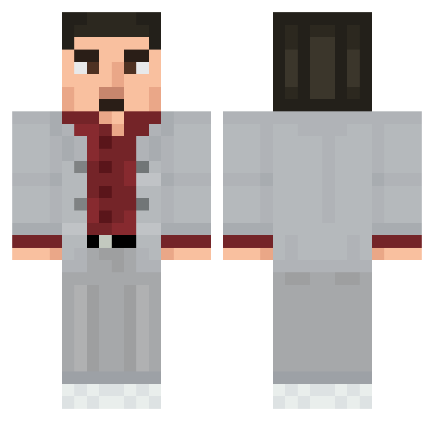 KazumaKyrylo Minecraft skin, front and back view