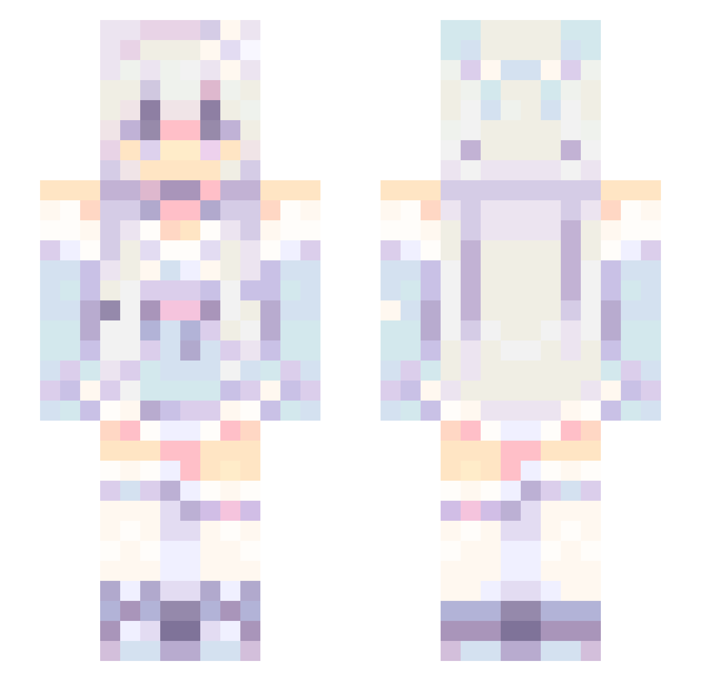 Winter_Leaf Minecraft skin, front and back view