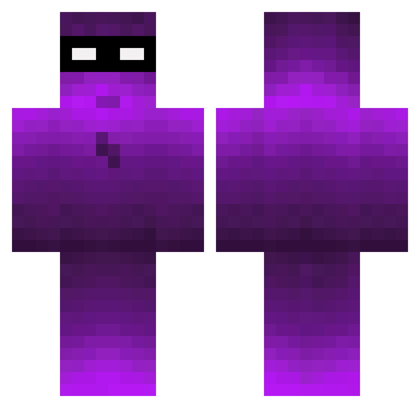 PumAOnDreams Minecraft skin, front and back view
