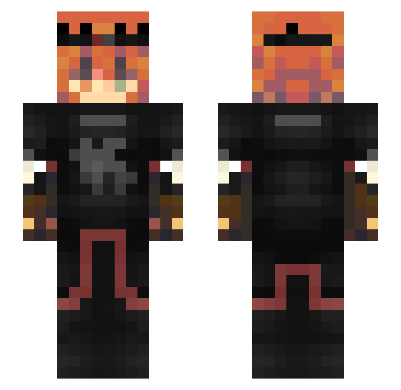 pvpgames_ Minecraft skin, front and back view