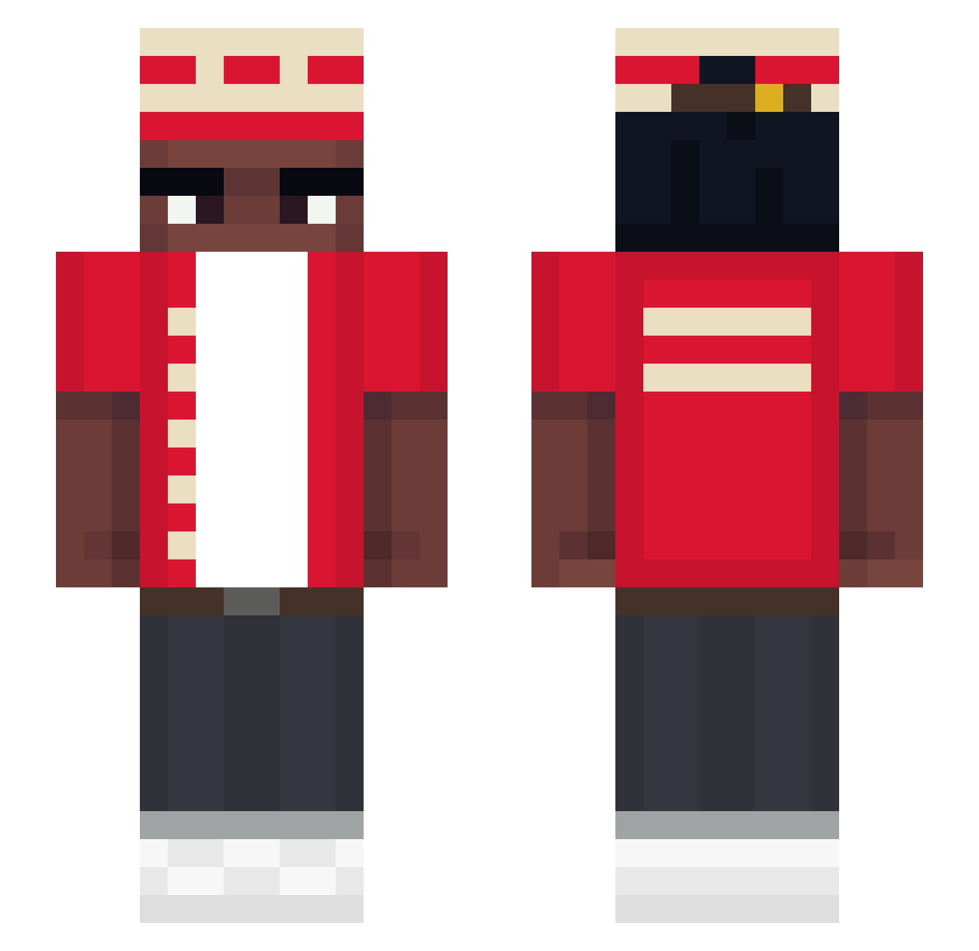 WolfSupreme16 Minecraft skin, front and back view