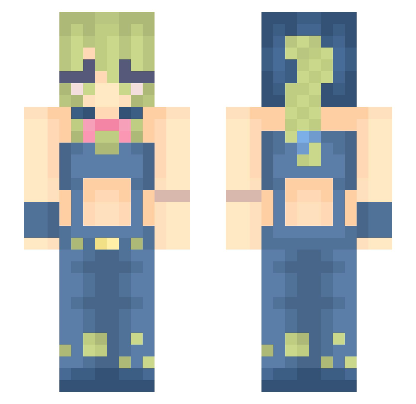 penguuins Minecraft skin, front and back view
