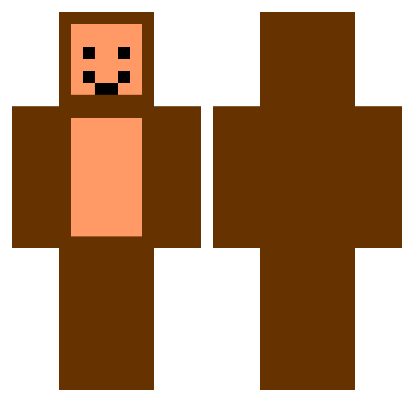 Skill3d Minecraft skin, front and back view