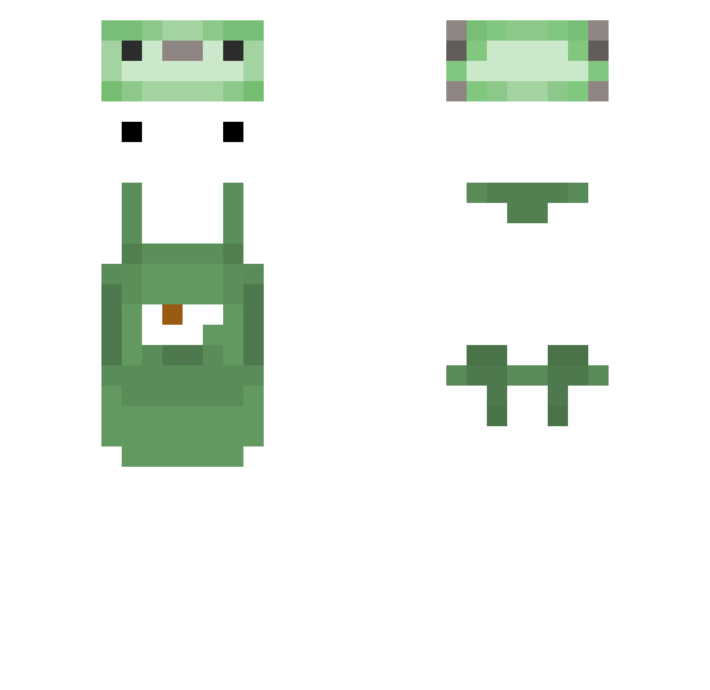 VipernoxX Minecraft skin, front and back view