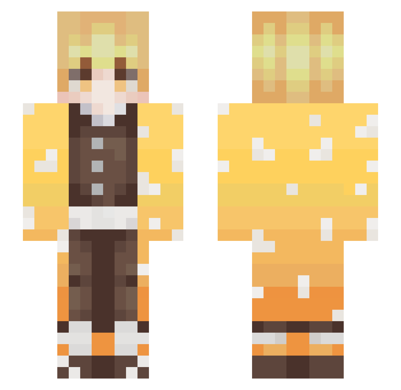 fpLord Minecraft skin, front and back view