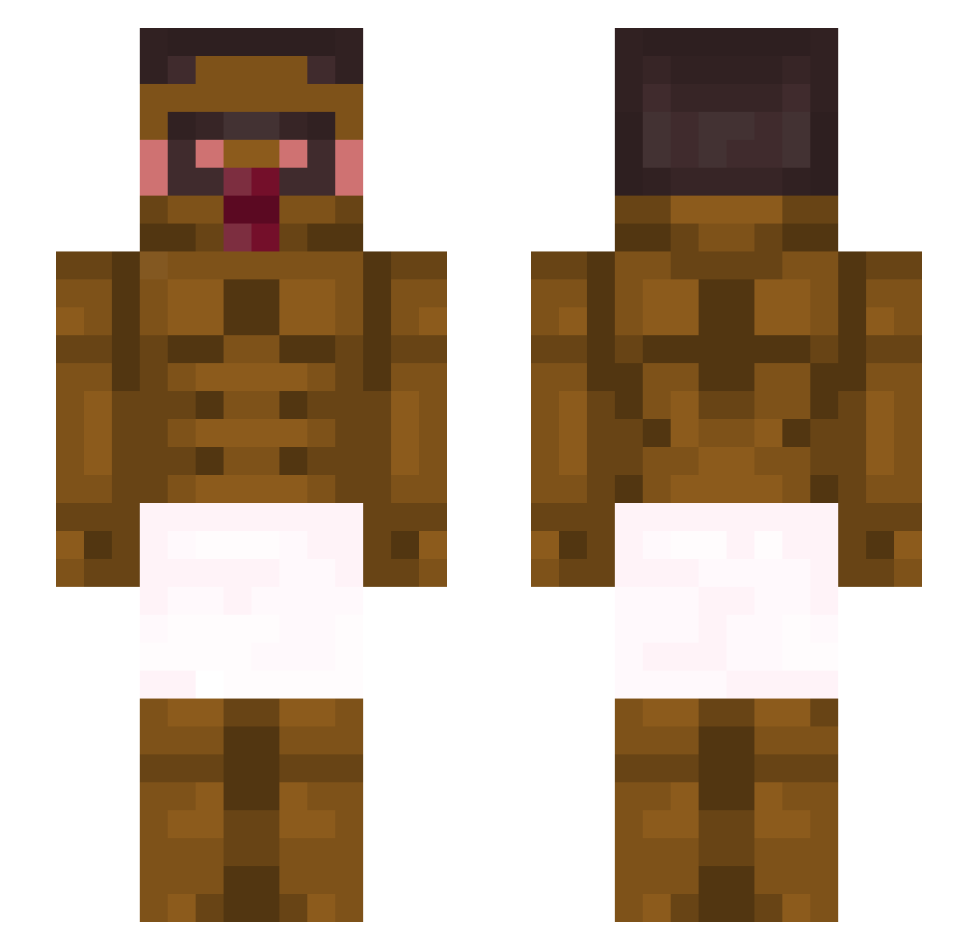 Deenen Minecraft skin, front and back view