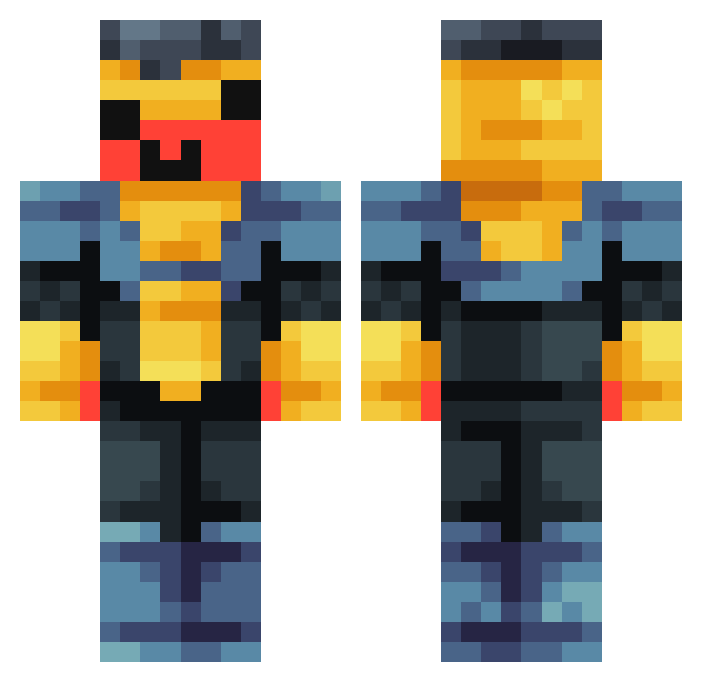MasaBey Minecraft skin, front and back view