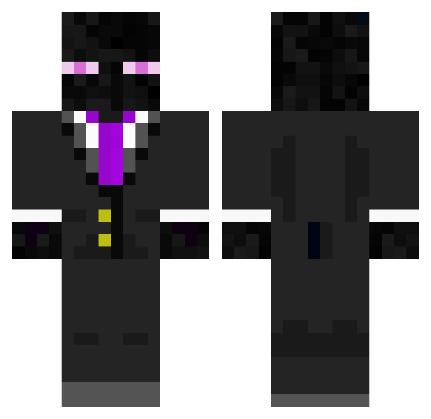Zambonei Minecraft skin, front and back view
