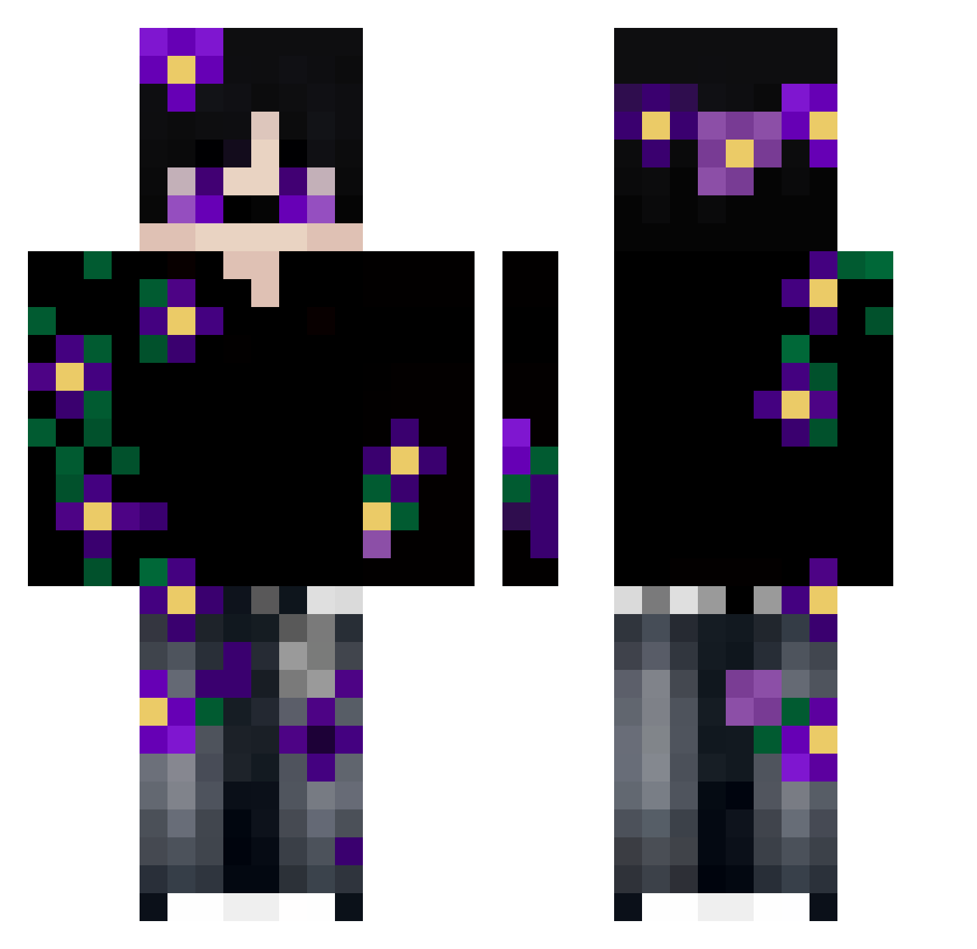 zsorro_ Minecraft skin, front and back view
