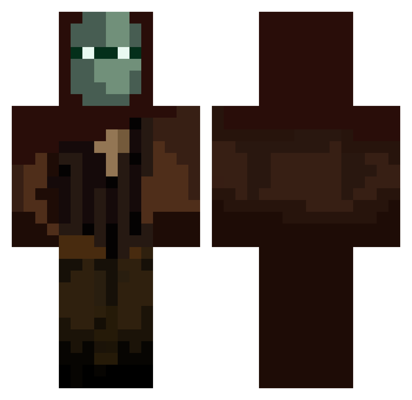 revilement Minecraft skin, front and back view
