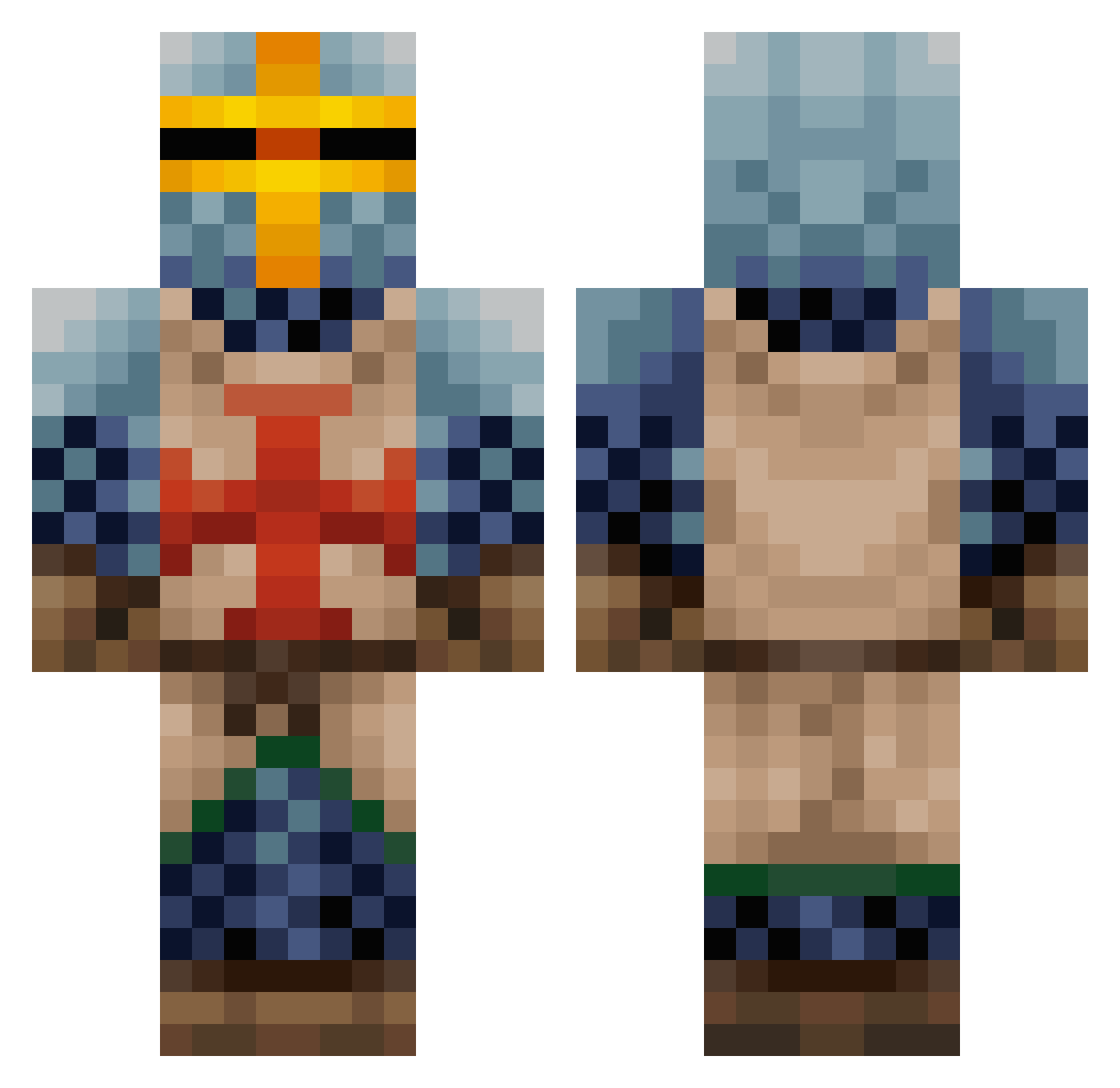 TheNitrox444 Minecraft skin, front and back view