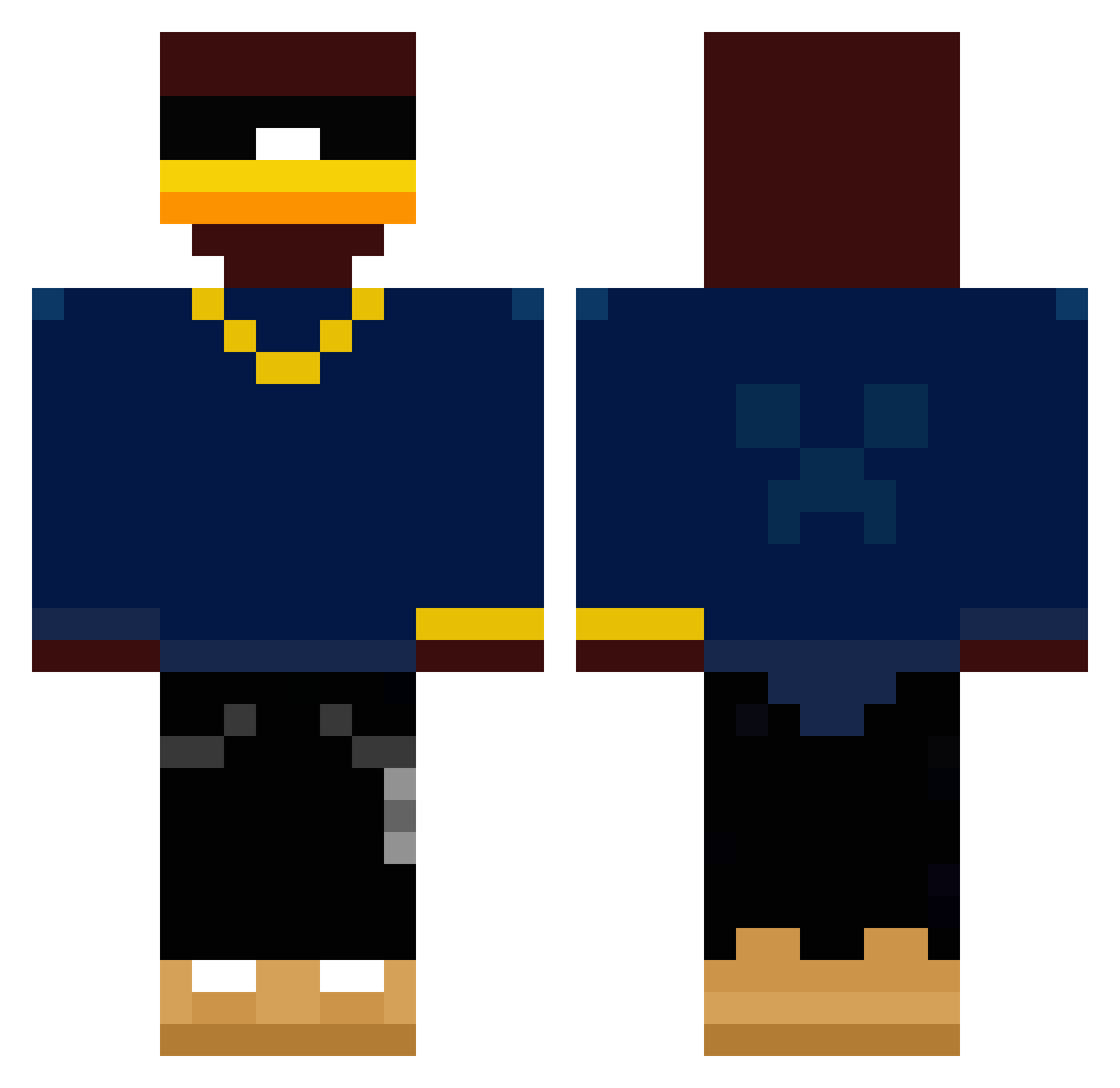 Terra_Slime14 Minecraft skin, front and back view