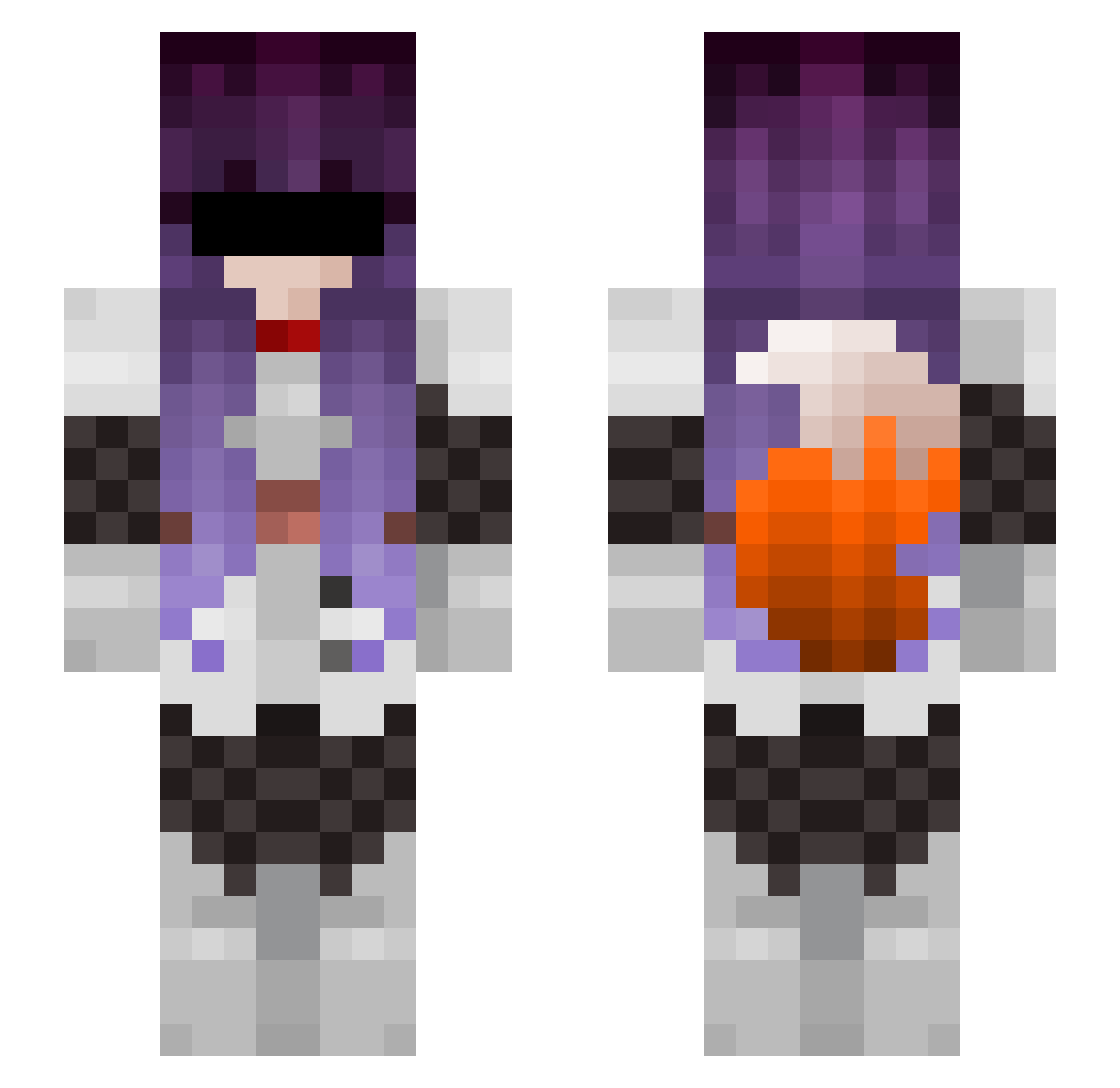 GayBishop Minecraft skin, front and back view