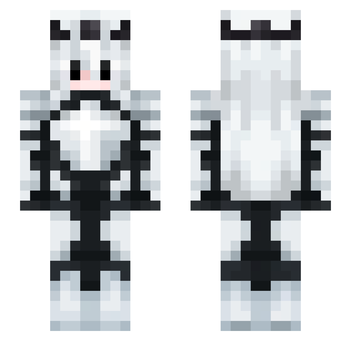 MAD0KANAM3 Minecraft skin, front and back view