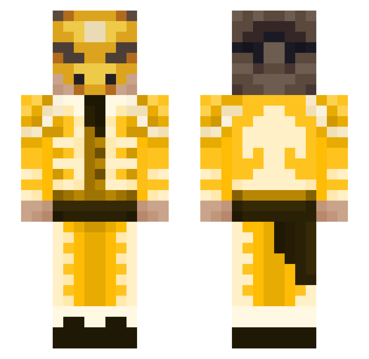 FerreMC Minecraft skin, front and back view