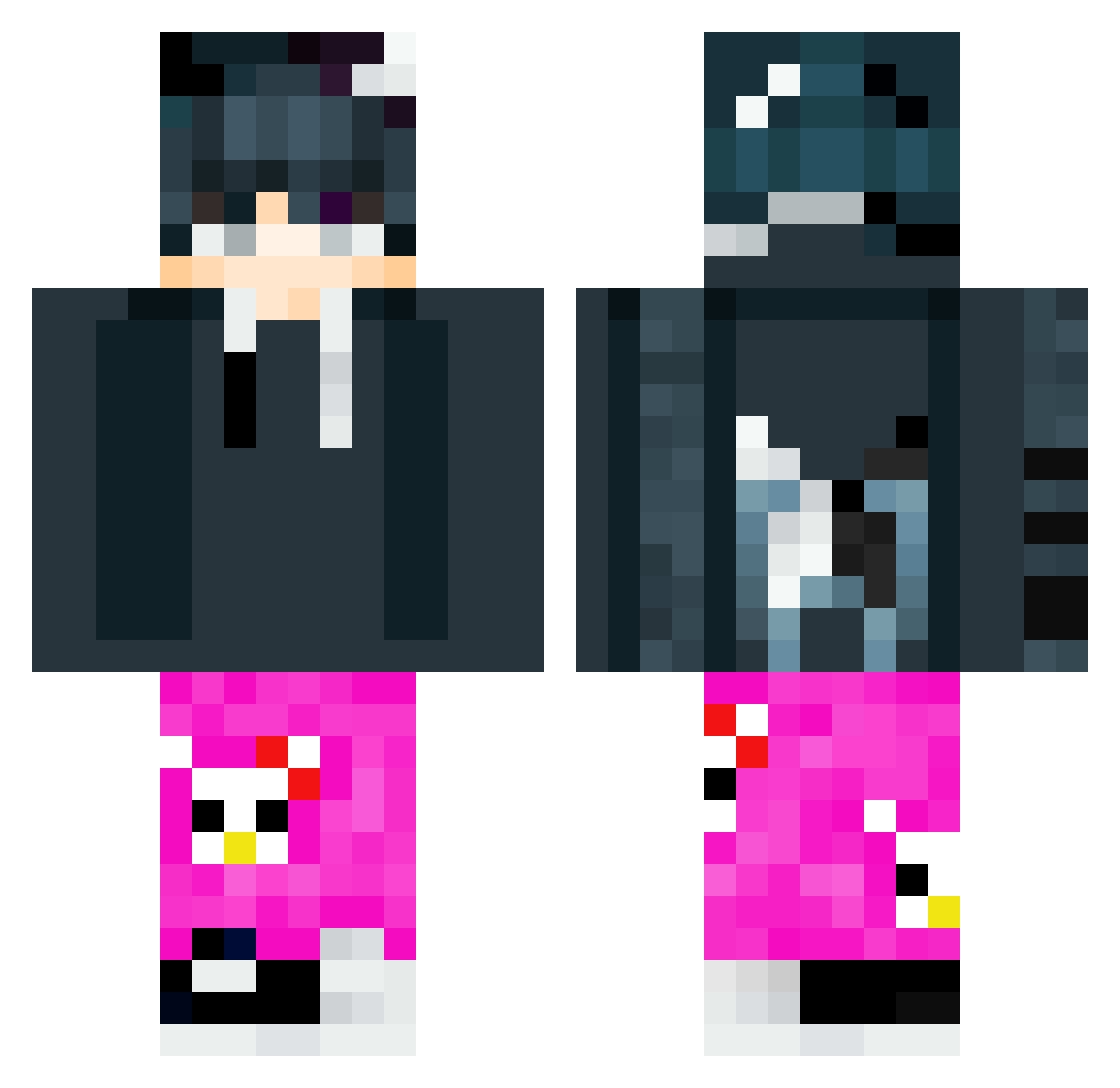 yarrEmTrixxx Minecraft skin, front and back view