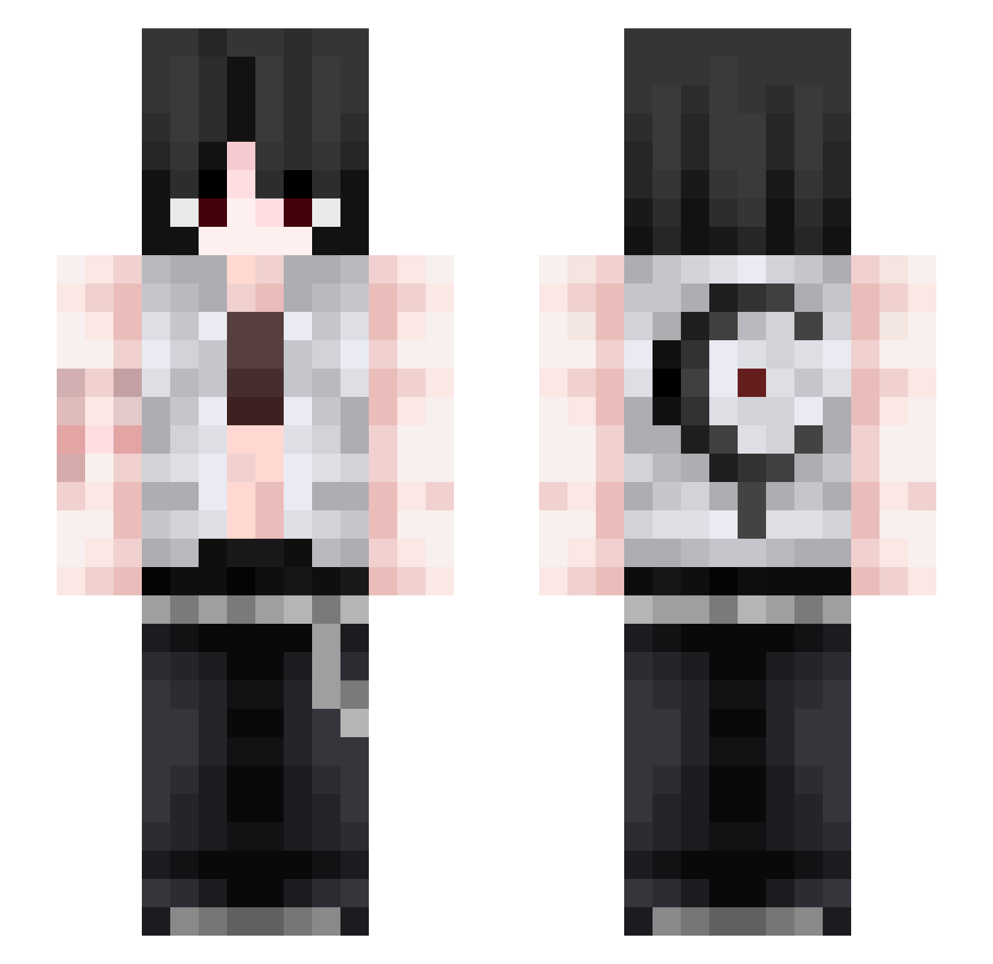 khinezza Minecraft skin, front and back view