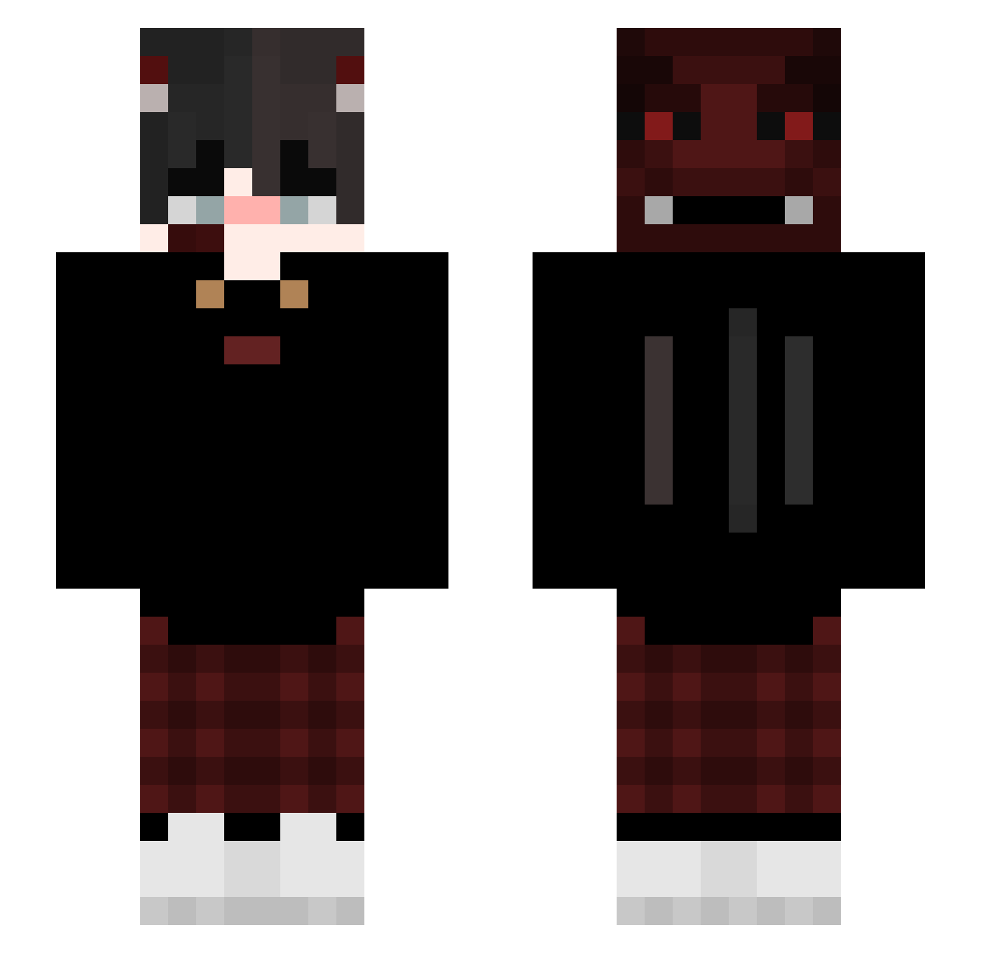 root775 Minecraft skin, front and back view
