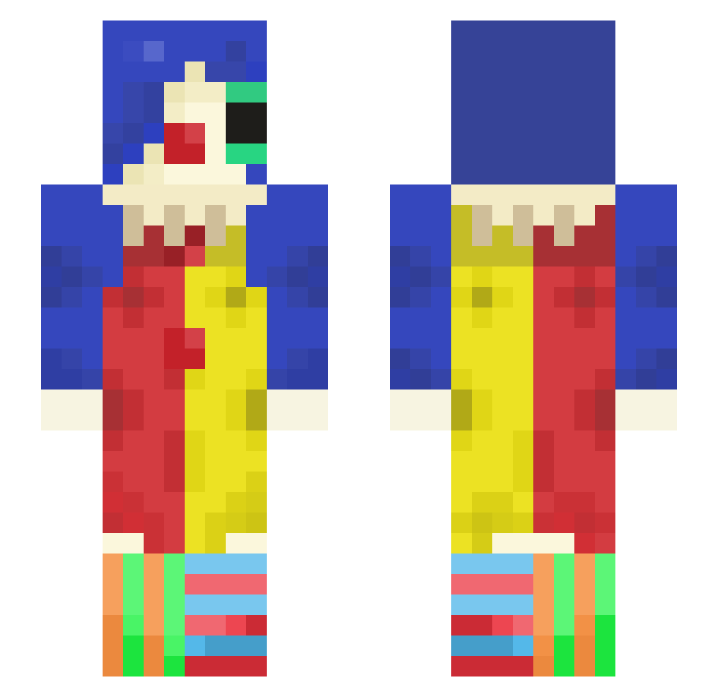 IHasHugeOne Minecraft skin, front and back view