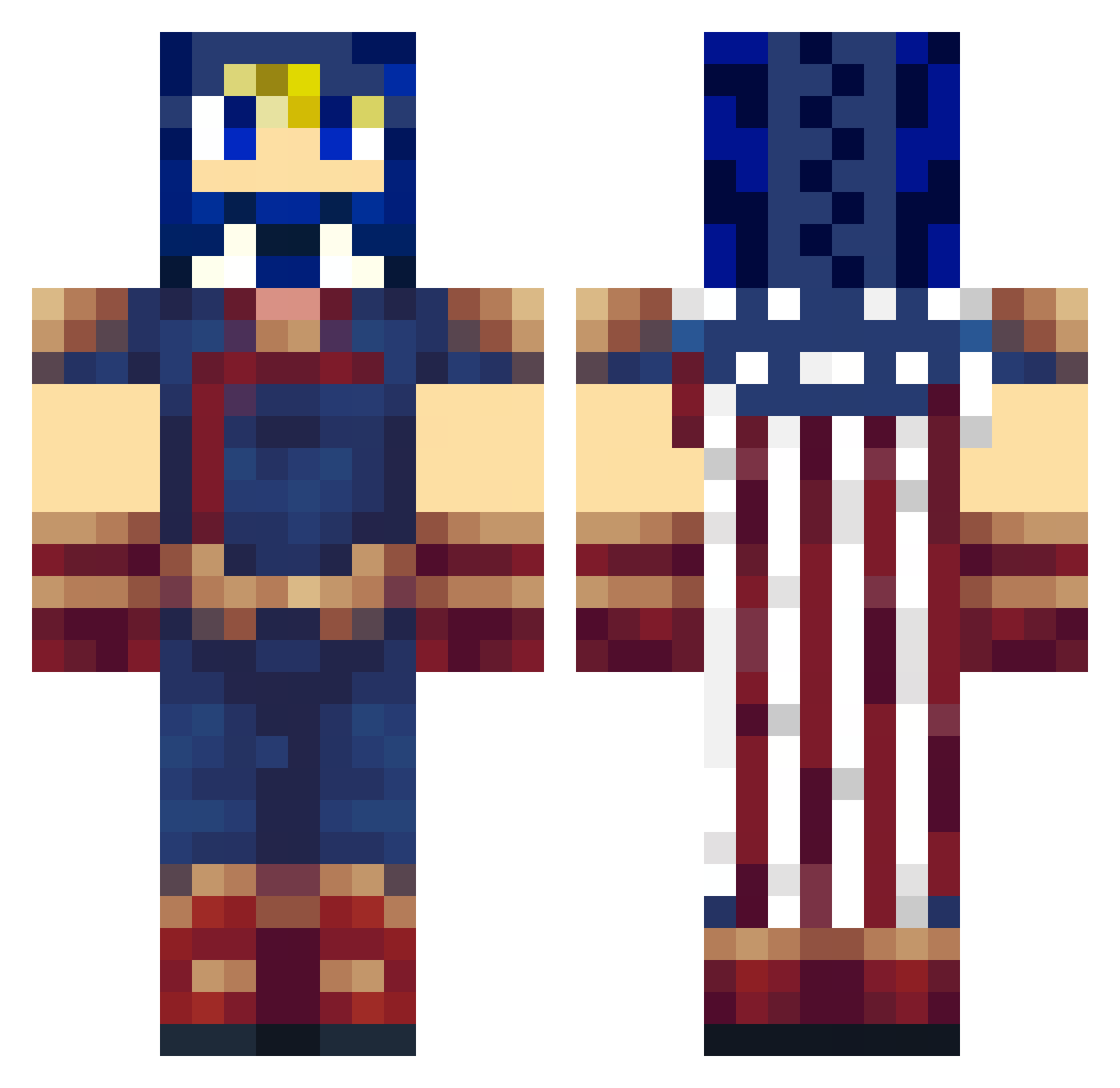 MintAtom1829690 Minecraft skin, front and back view