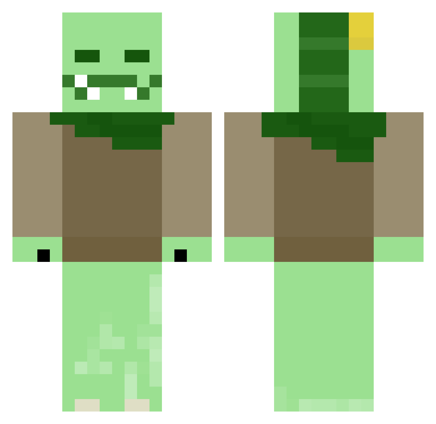 Ightlol3671 Minecraft skin, front and back view