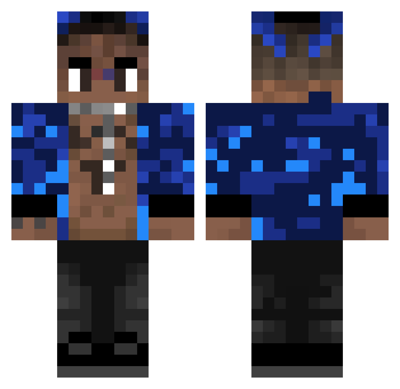 Vexie_ Minecraft skin, front and back view