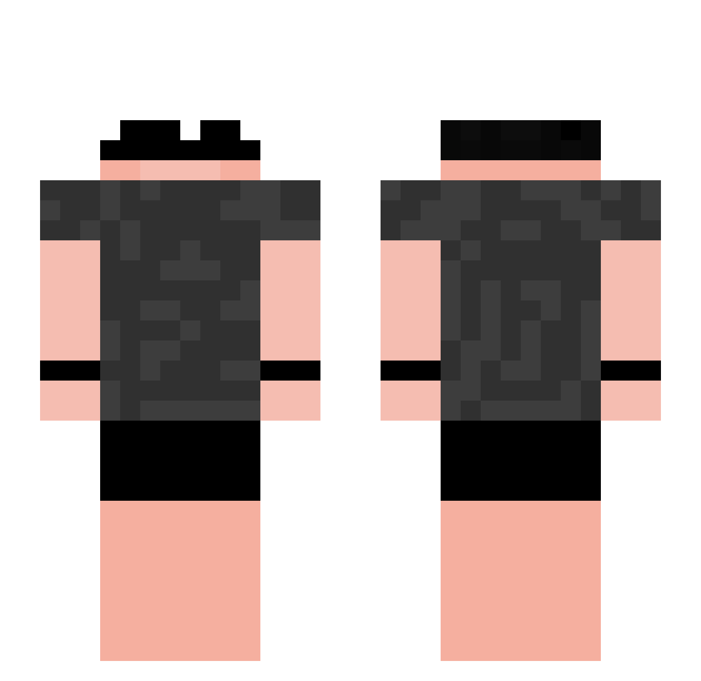 Zyntr_ Minecraft skin, front and back view