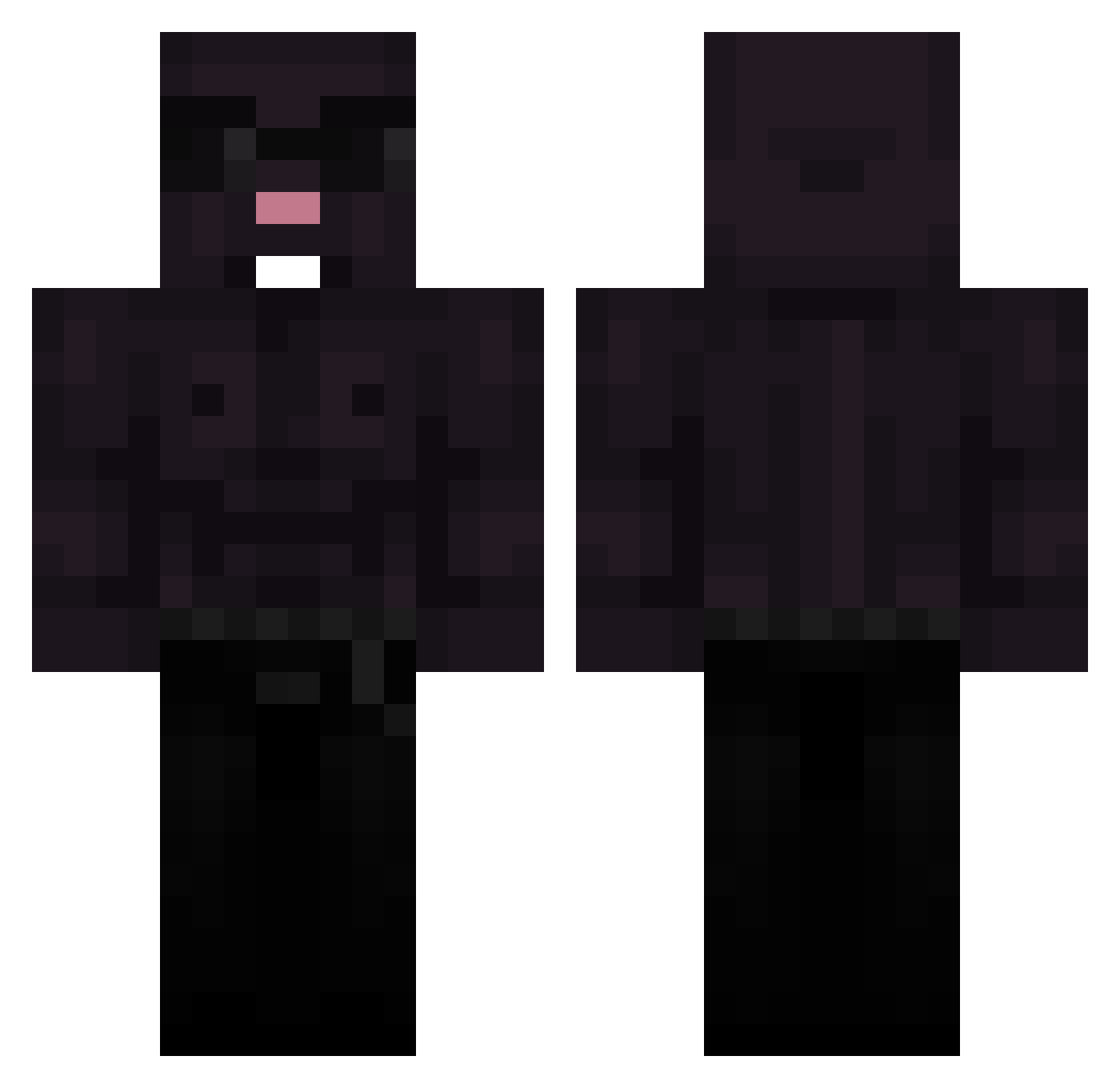 Sasumm Minecraft skin, front and back view