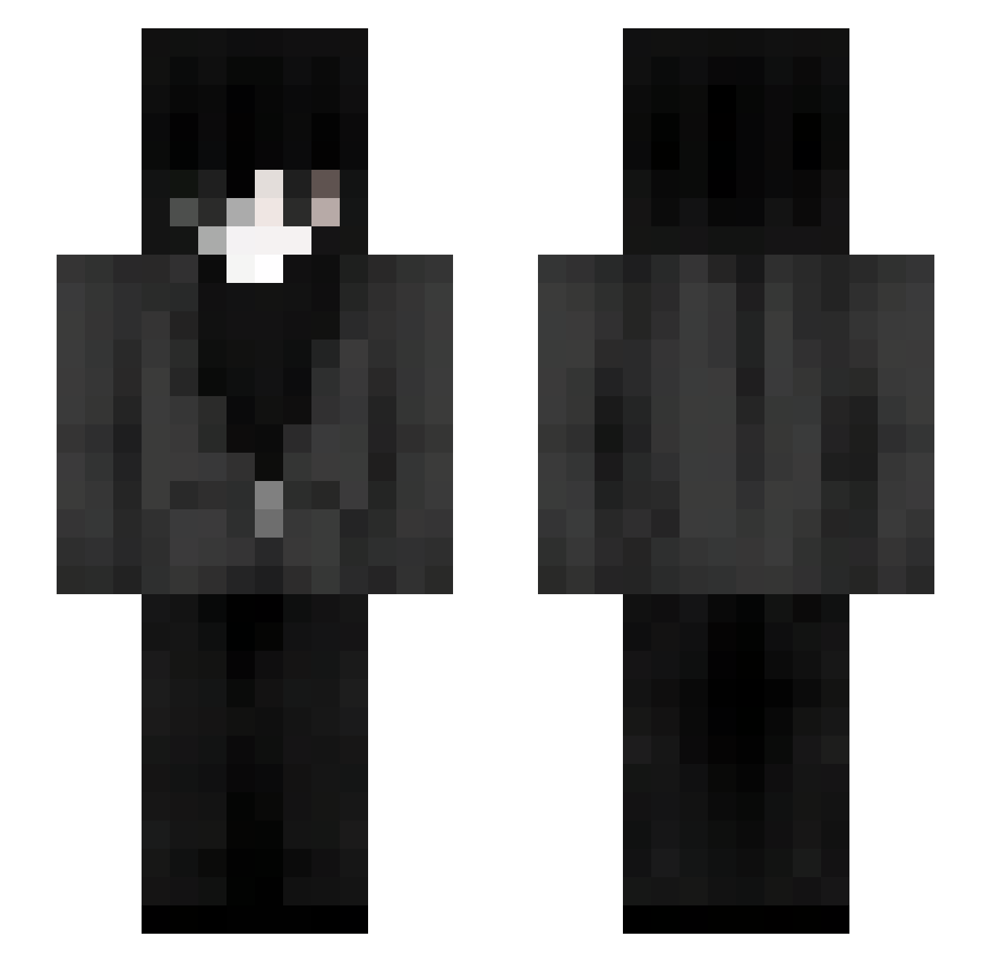 pulv2r Minecraft skin, front and back view