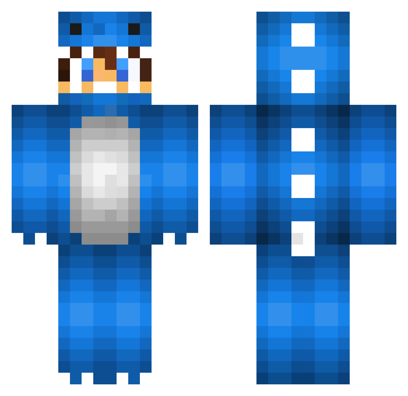 Pepperkan27 Minecraft skin, front and back view