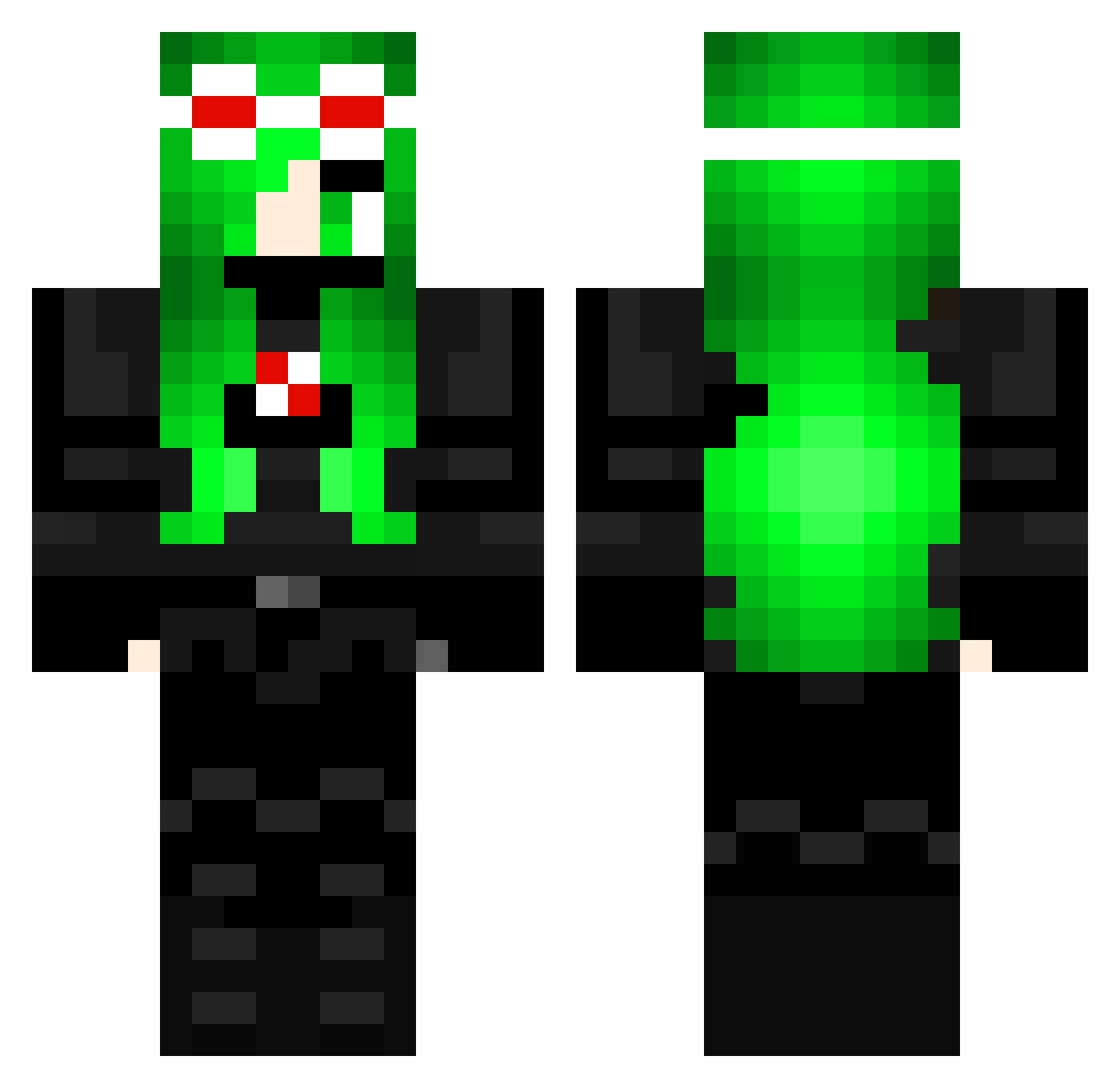 admincwimes Minecraft skin, front and back view