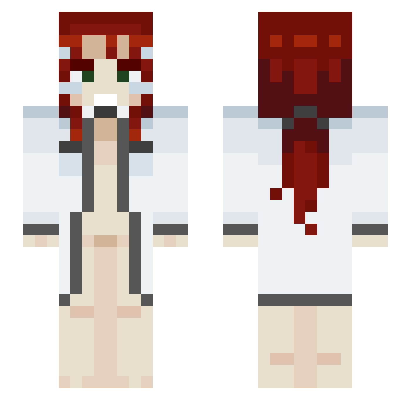Anar1221 Minecraft skin, front and back view