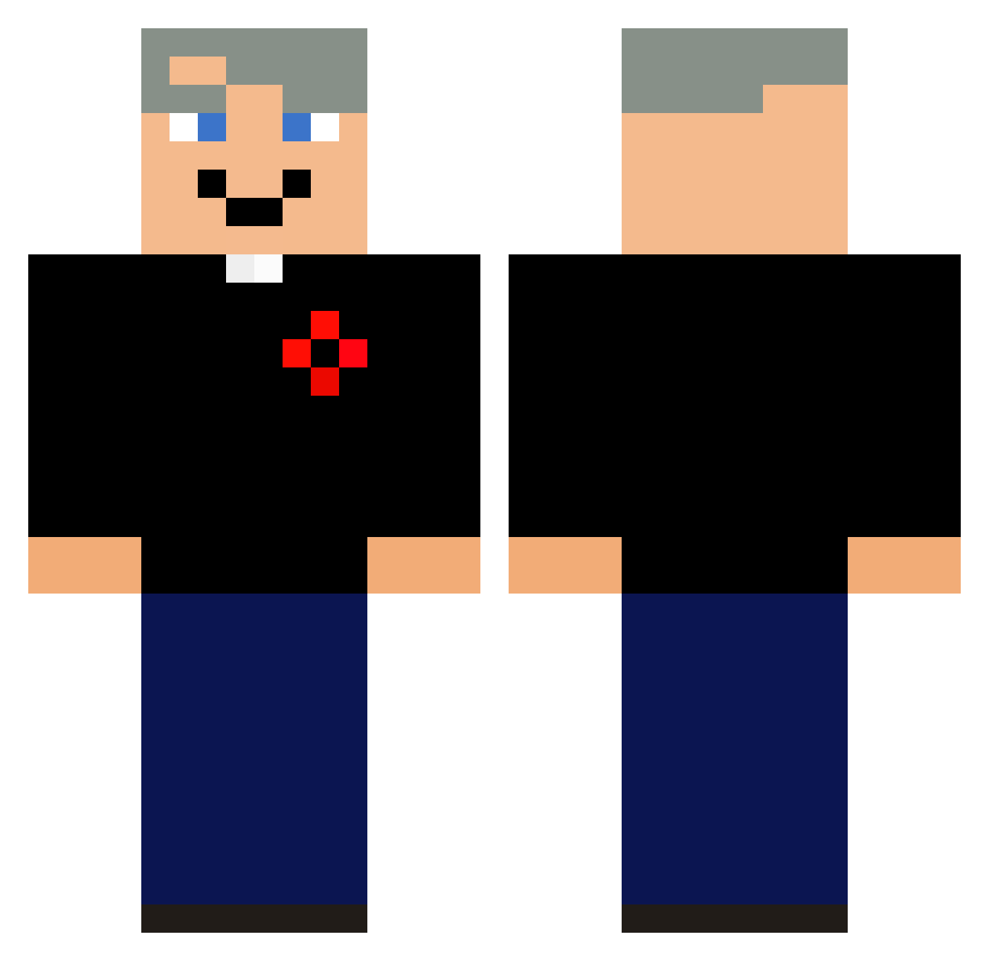 tabwagner Minecraft skin, front and back view
