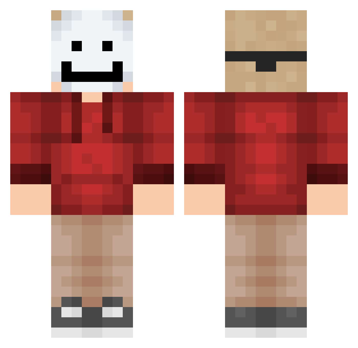 XanderHD_ Minecraft skin, front and back view