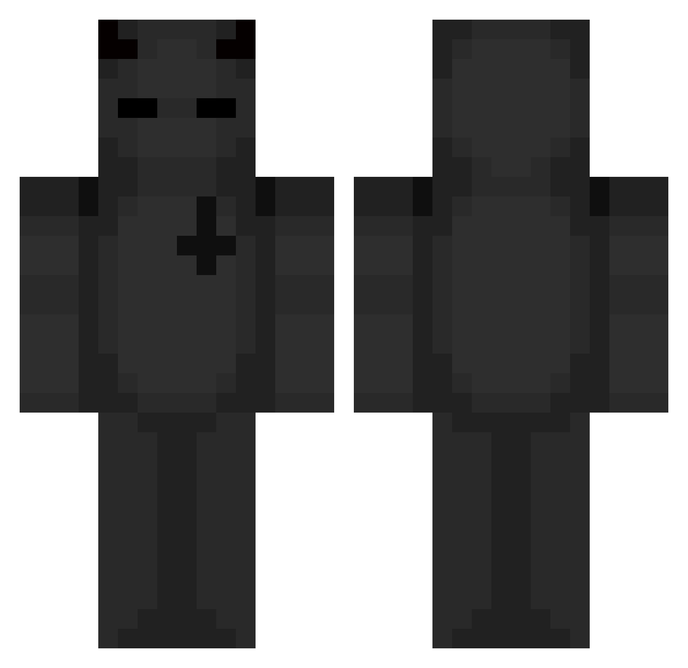 Sitio Minecraft skin, front and back view