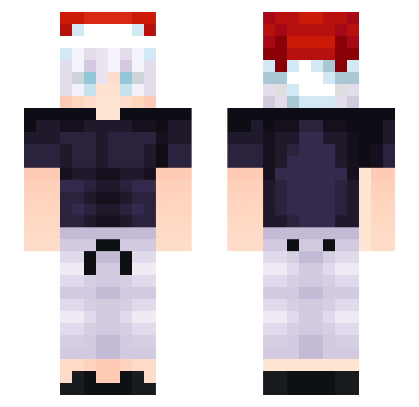 zFuned12 Minecraft skin, front and back view
