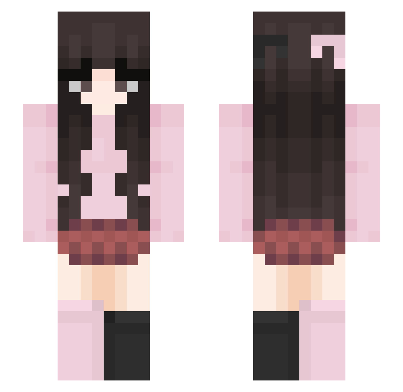 Potaytoe_ Minecraft skin, front and back view