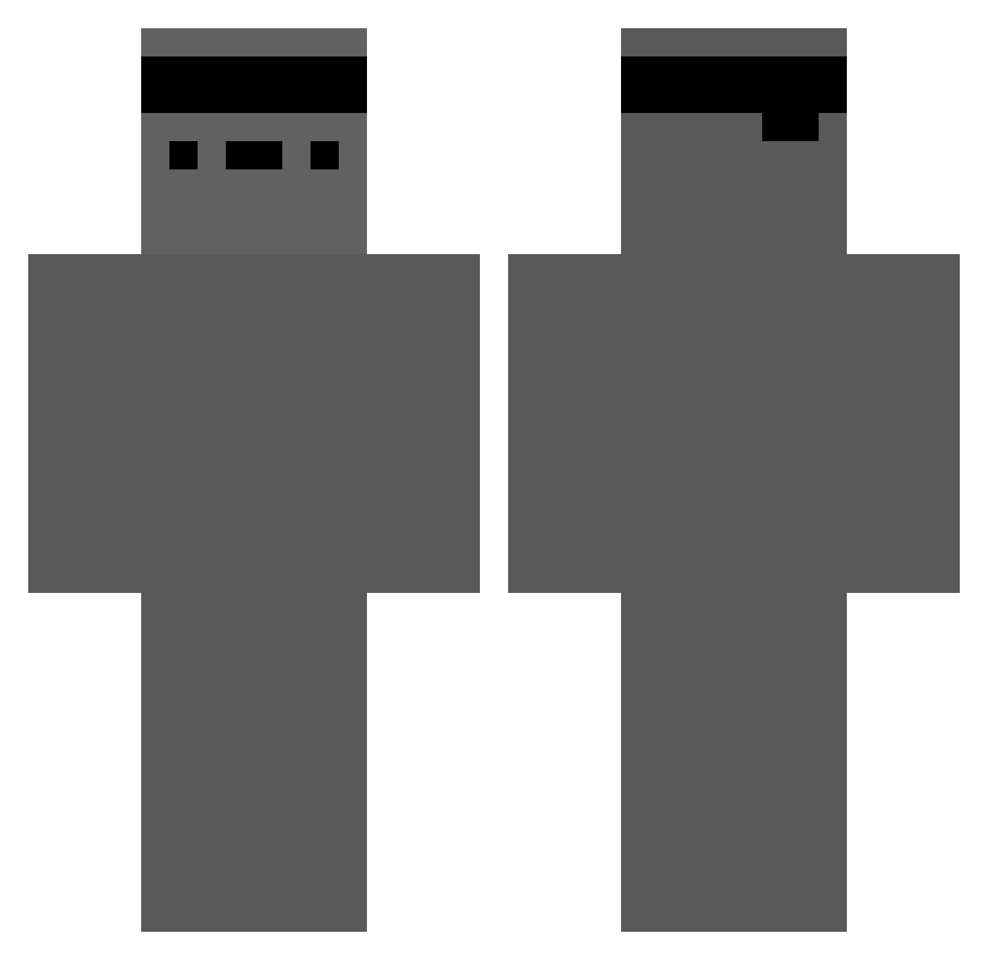 zist27 Minecraft skin, front and back view