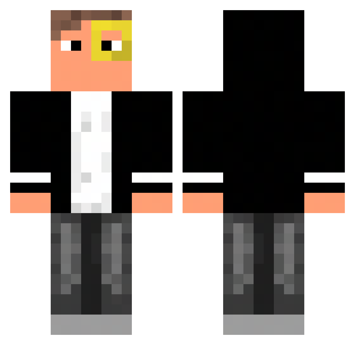 ngnr99 Minecraft skin, front and back view