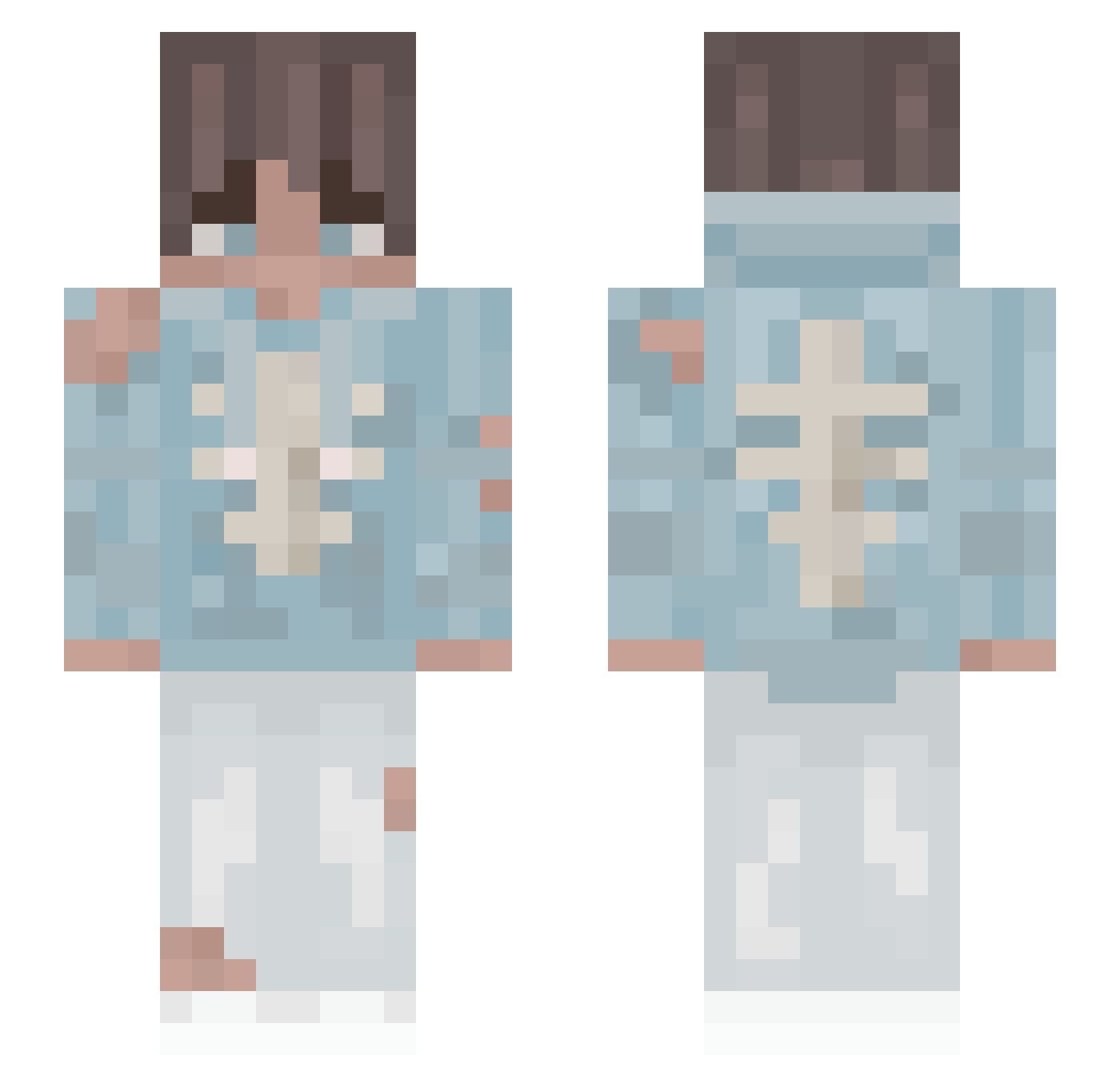 sp1r1t13 Minecraft skin, front and back view