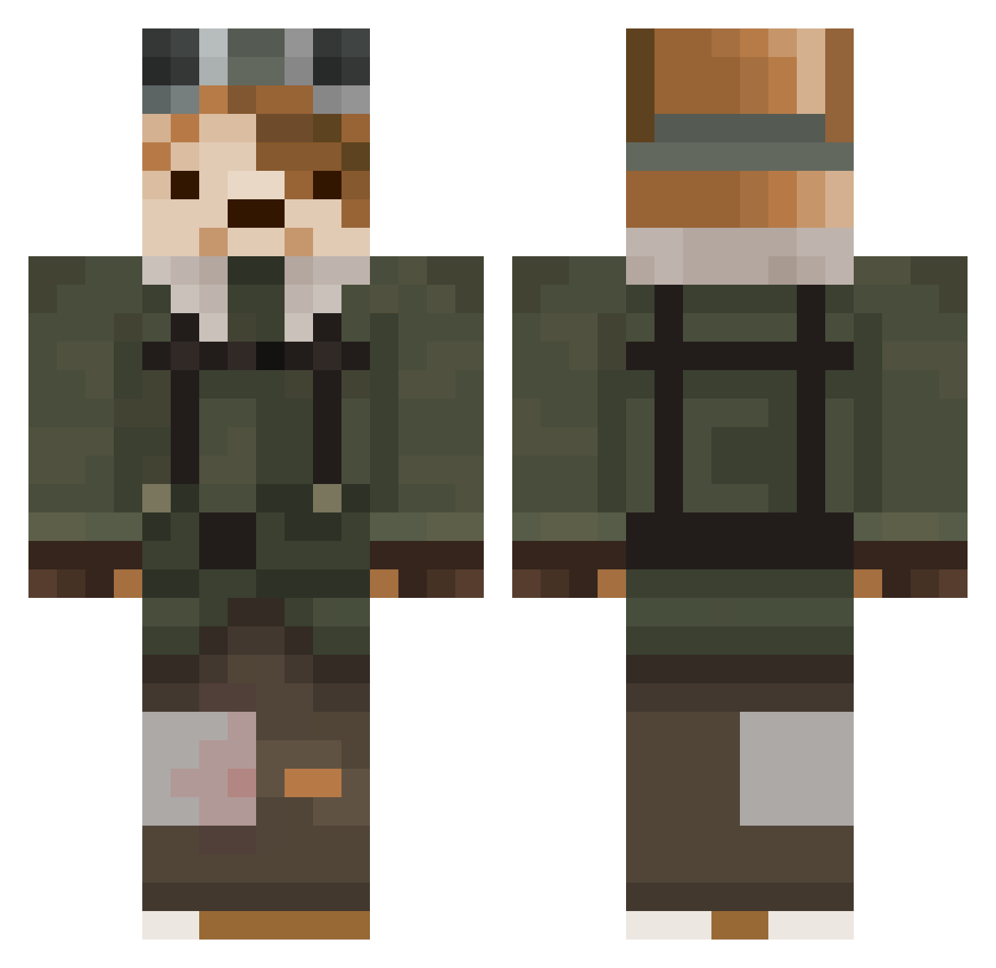 Cosmi_Coffee Minecraft skin, front and back view