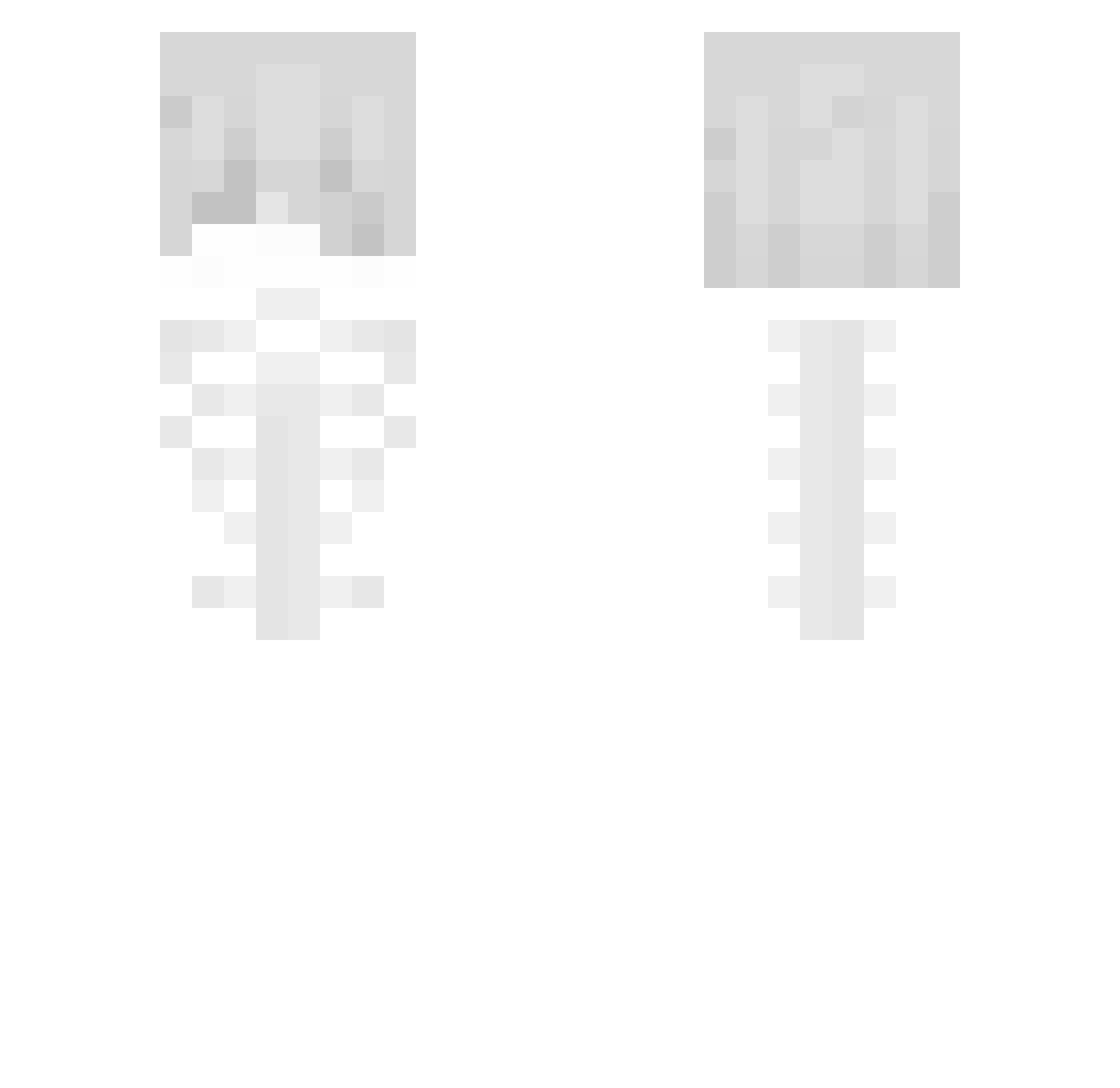 Deenv1r Minecraft skin, front and back view