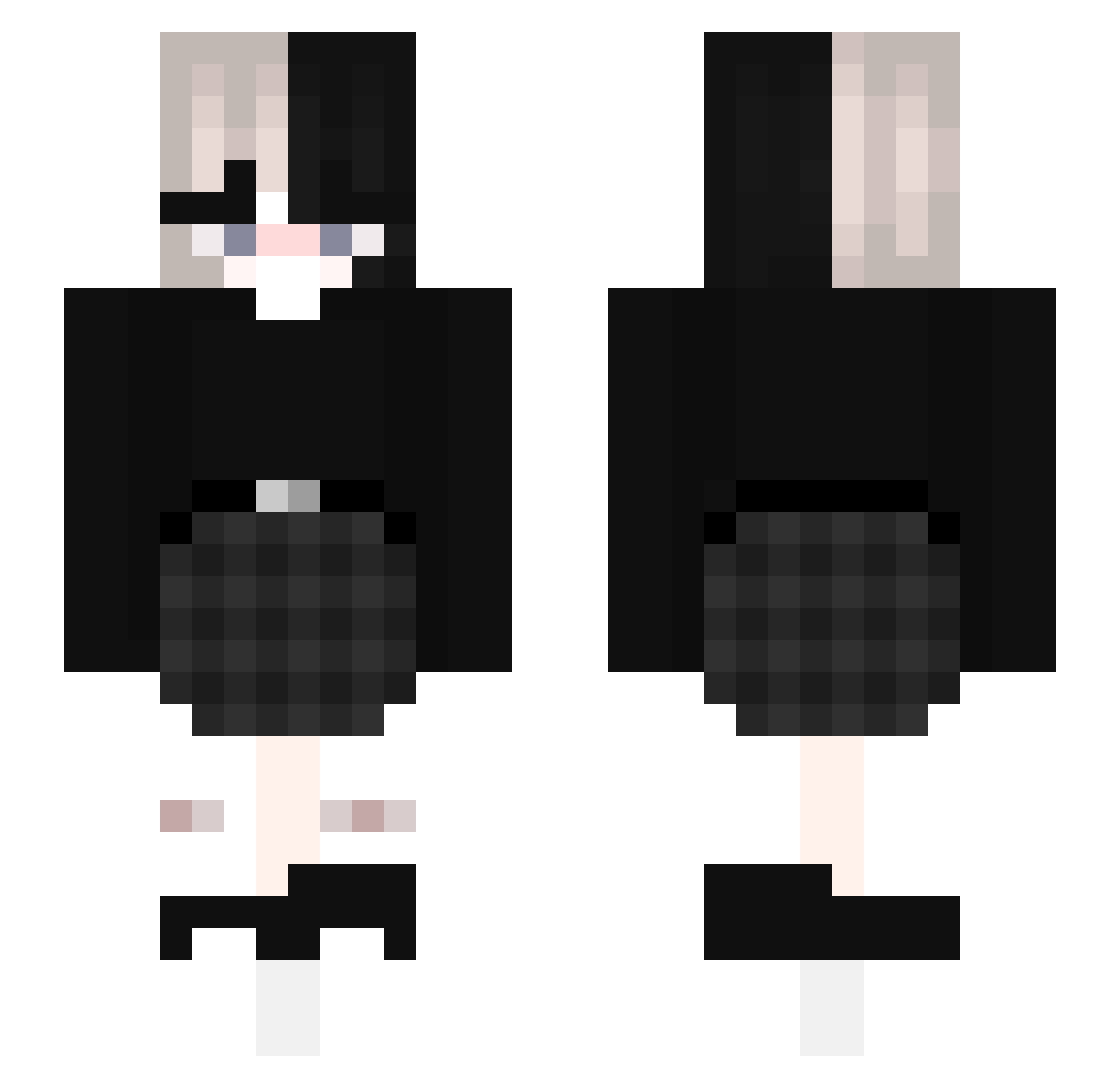 Velistra_Draevyn Minecraft skin, front and back view