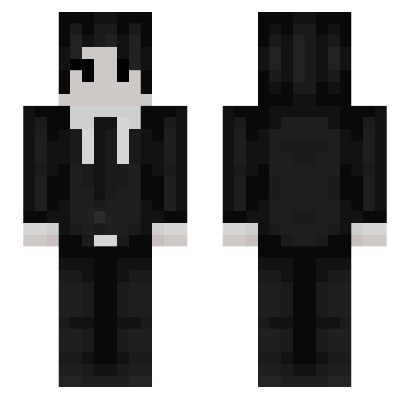 KraZyyisGoated Minecraft skin, front and back view