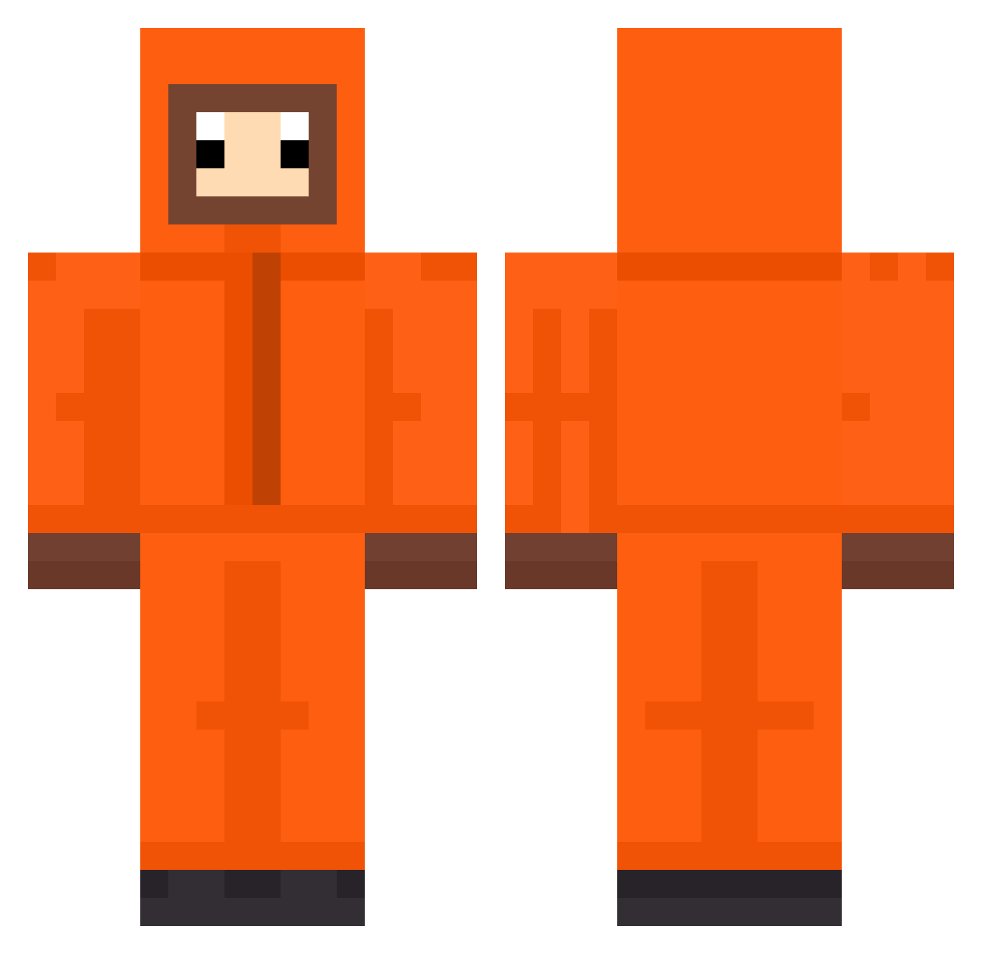 noLOVE69 Minecraft skin, front and back view