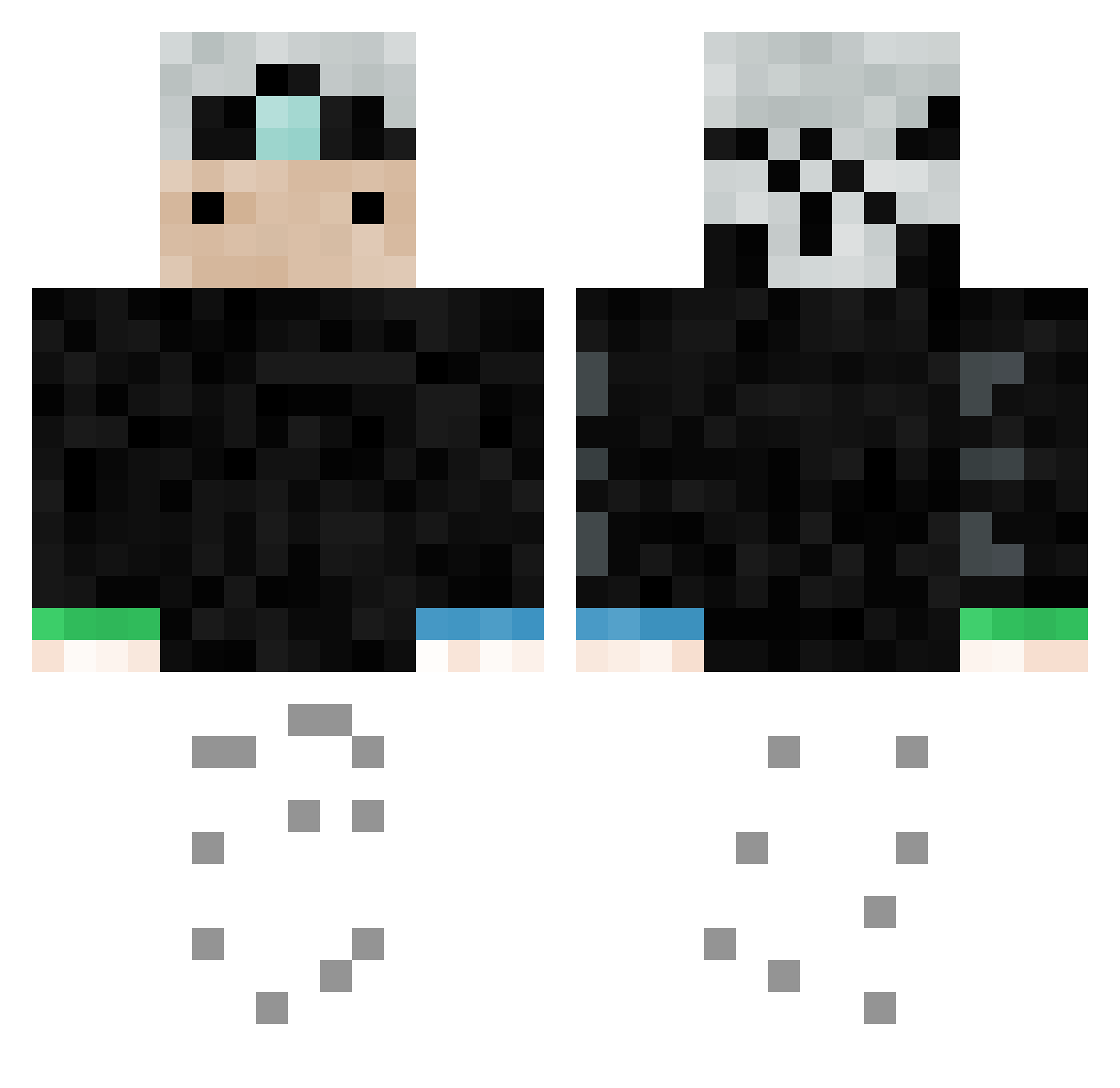 Tiber_uWu Minecraft skin, front and back view