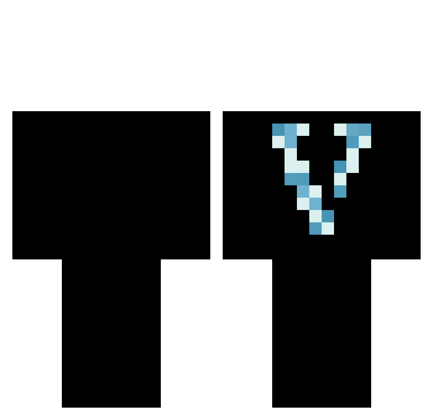 XVII300 Minecraft skin, front and back view