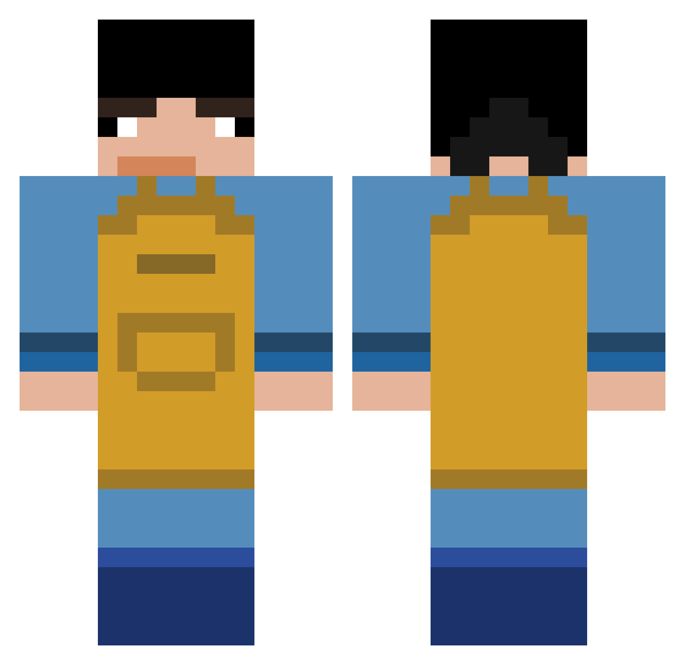 vxwwwxv Minecraft skin, front and back view