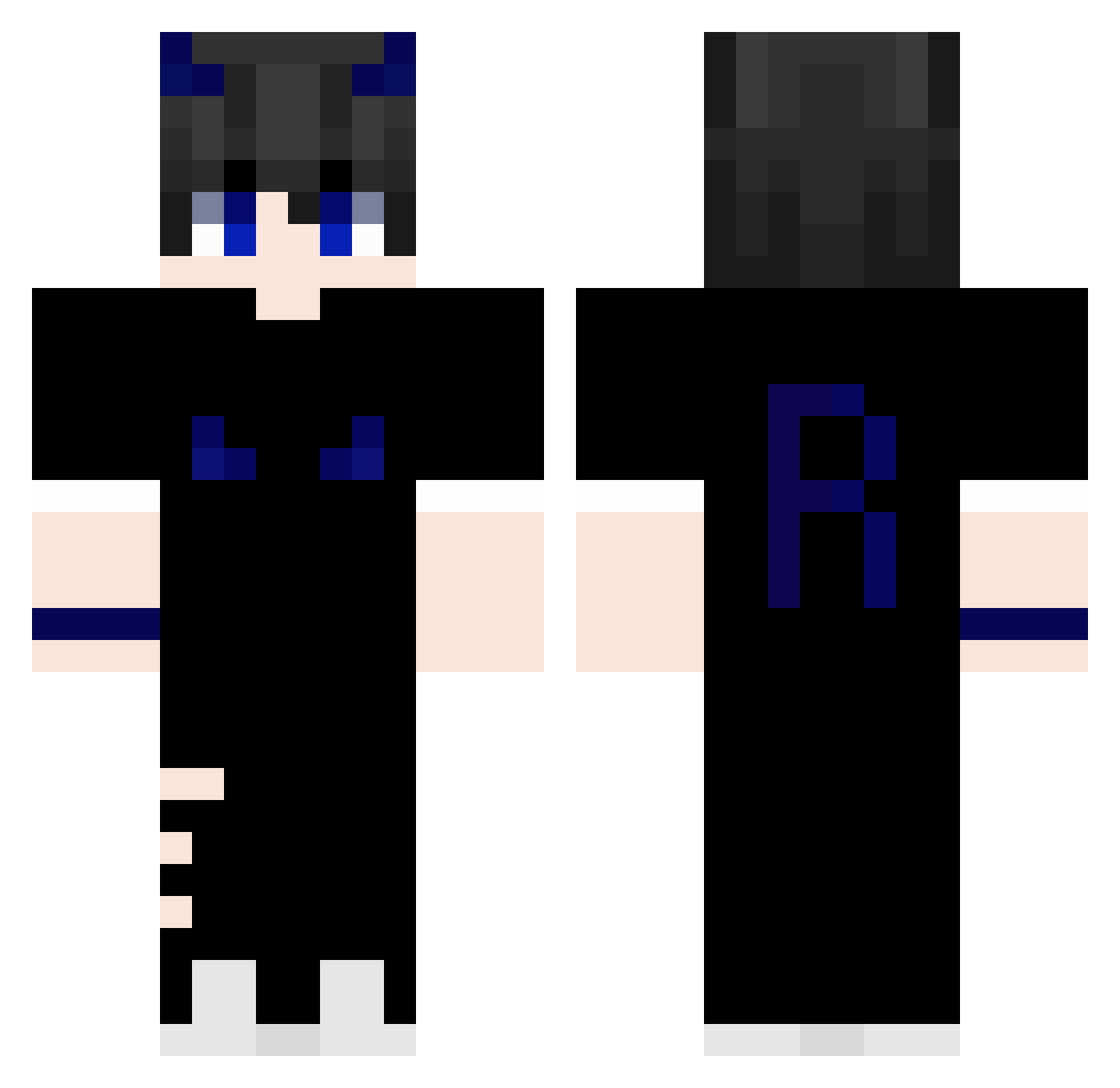 reperah Minecraft skin, front and back view