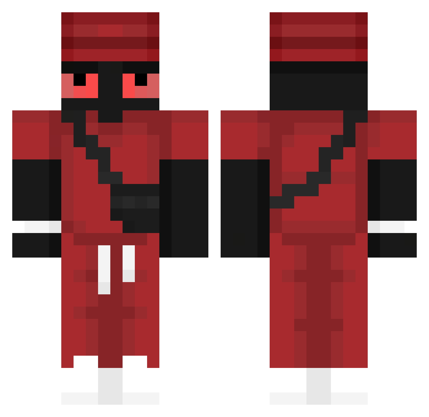 Skybreaker04 Minecraft skin, front and back view